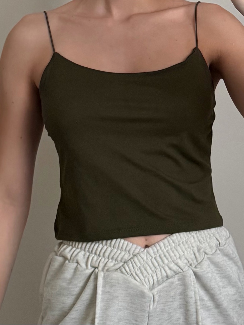 gaze Olive Spaghetti Strap Cami